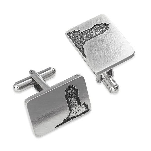 Wallace Monument Silhouette Pewter Cufflinks - TRCL511 Celtic Art