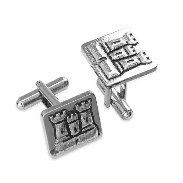 Castle Pewter Cufflinks - TRCL514 Celtic Art
