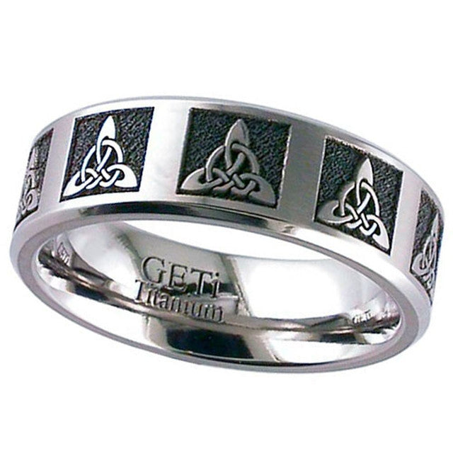 Celtic Trinity Knot Titanium Ring - 2226CH-TRIN