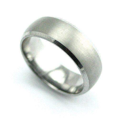 Tungsten Ring With Chamfered Edges-Ogham Jewellery