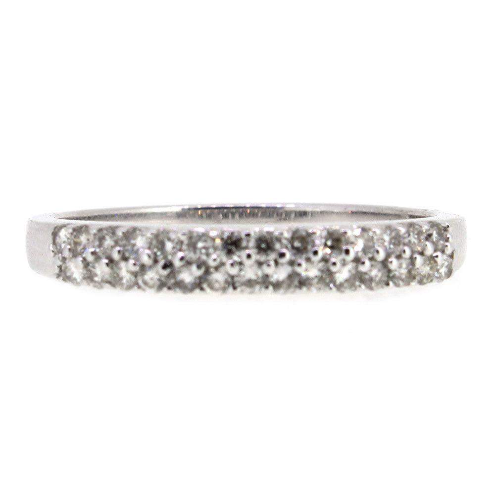 White Gold & Diamonds Ring-71R013W18-Ogham Jewellery