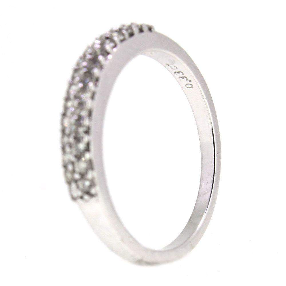 White Gold & Diamonds Ring-71R013W18-Ogham Jewellery