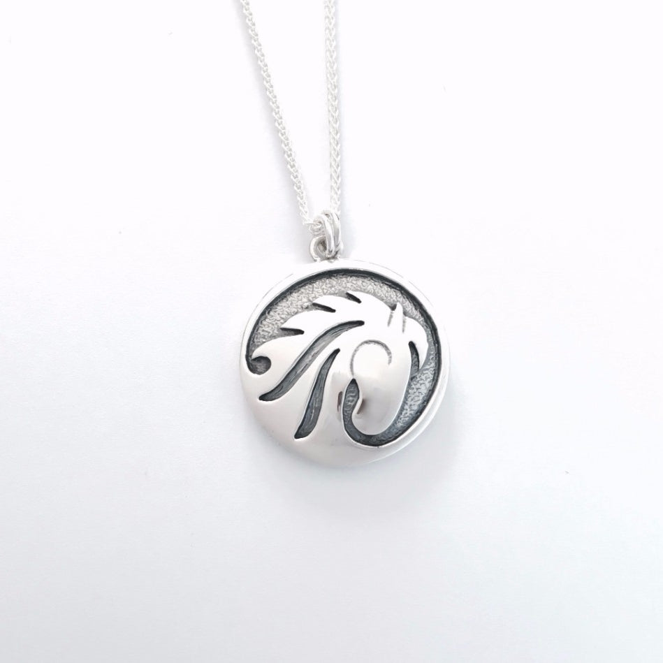 White Horses Medium Pendant - 25EP