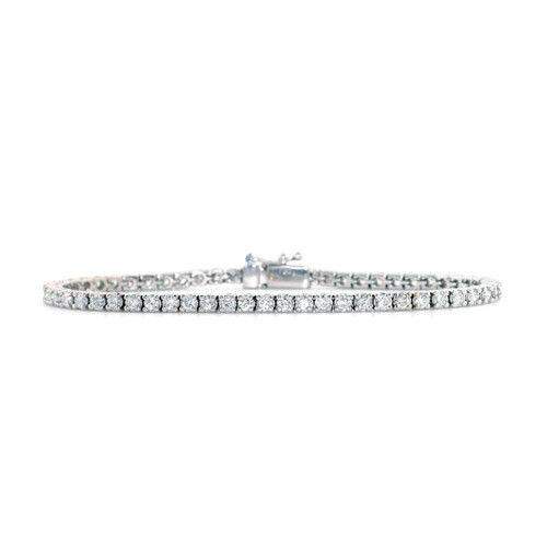 White or Yellow Gold & Diamond Line Bracelet 1.00-6.00ct - G1390-Ogham Jewellery