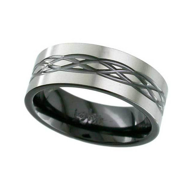 Zirconium Celtic Wedding Ring -  Z017RB