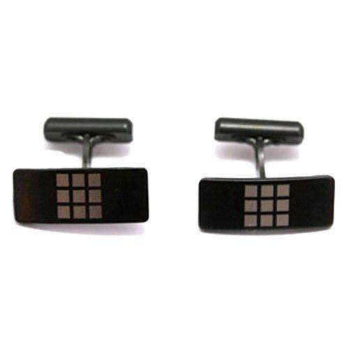 Zirconium Rectangular Cufflinks 6026-Ogham Jewellery